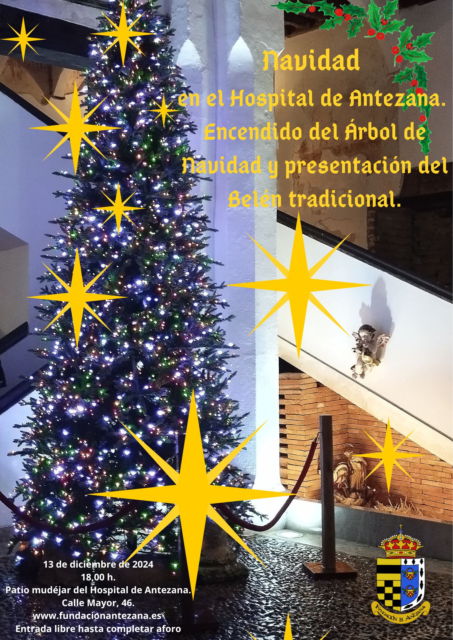Encendido del Árbol de Navidad y presentación del Belén tradicional, Hospital de Antezana