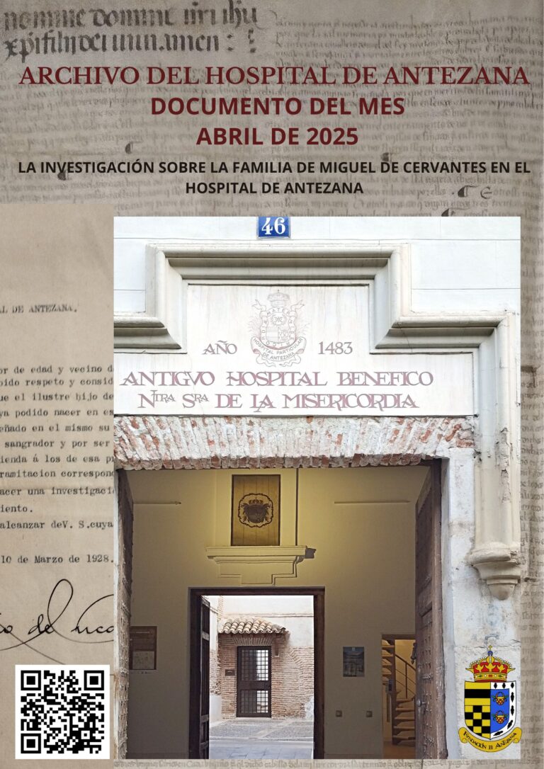 Documento del mes, abril de 2025. La investigación sobre la familia de Miguel de Cervantes en el Hospital de Antezana