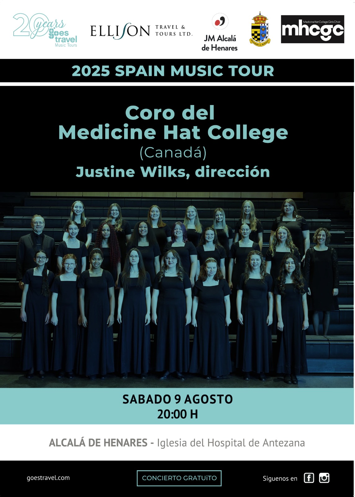 Coro canadiense del Medicine Hat College, iglesia del Hospital de Antezana