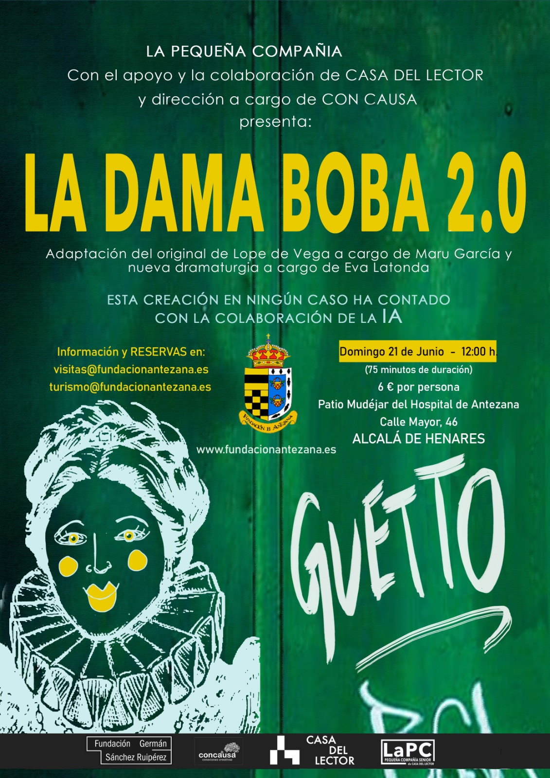 La Dama Boba 2.0, La Pequeña Compañía Senior, patio mudéjar, Hospital de Antezana