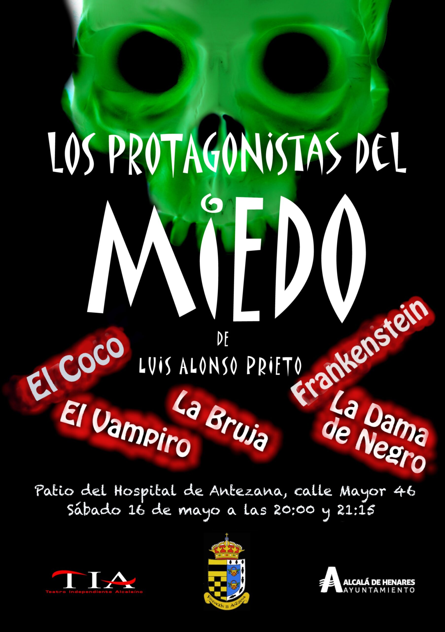 Los protagonistas del miedo, teatro en el patio mudéjar del Hospital de Antezana